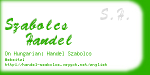 szabolcs handel business card